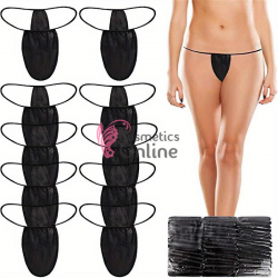 Bikini de unica folosinta pentru cosmetica 10 bucati, Negri art. 0150-10